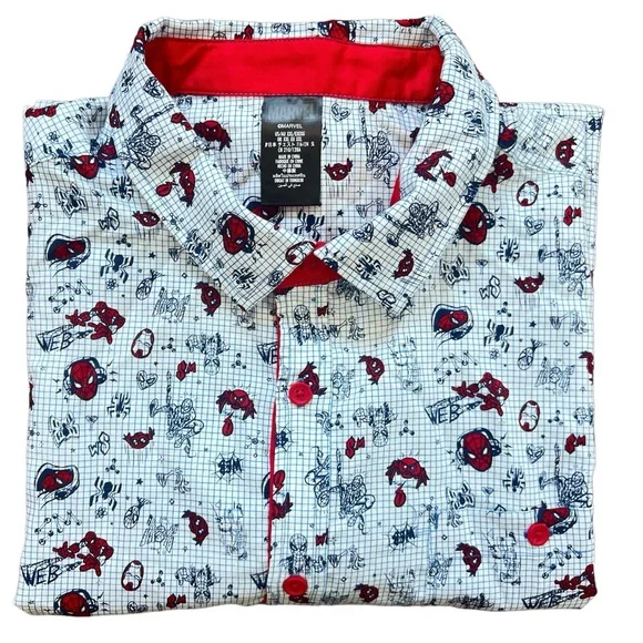 marvel men's button down shirts